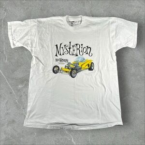 Vintage Rat Fink Shirt Men XL White 1996 Mysterion Hot‎ Rod 90s Kustom Kulture